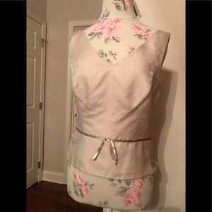 Silk paisley print tank style blouse